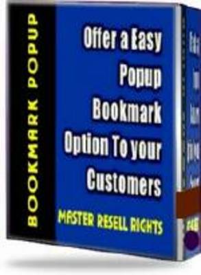 Product picture Bookmark PopUp with master resell rights