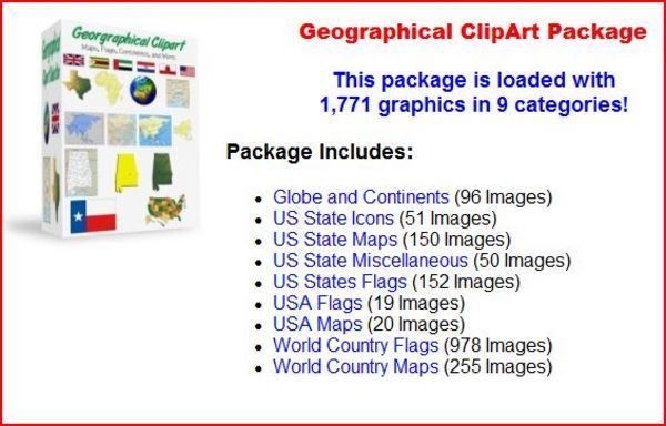 Product picture Geographical ClipArt Package