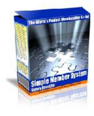 Product picture Simple Member System with master resell rights