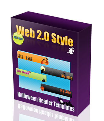Product picture 13 Web 2 Halloween Headers with mrr
