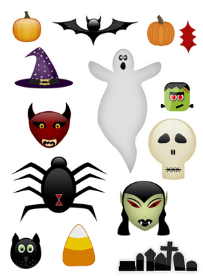 Product picture 14 Halloween Graphics with Private Label Rights