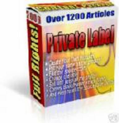 Product picture 1200 Private Label Rights Articles Plus Bonuses